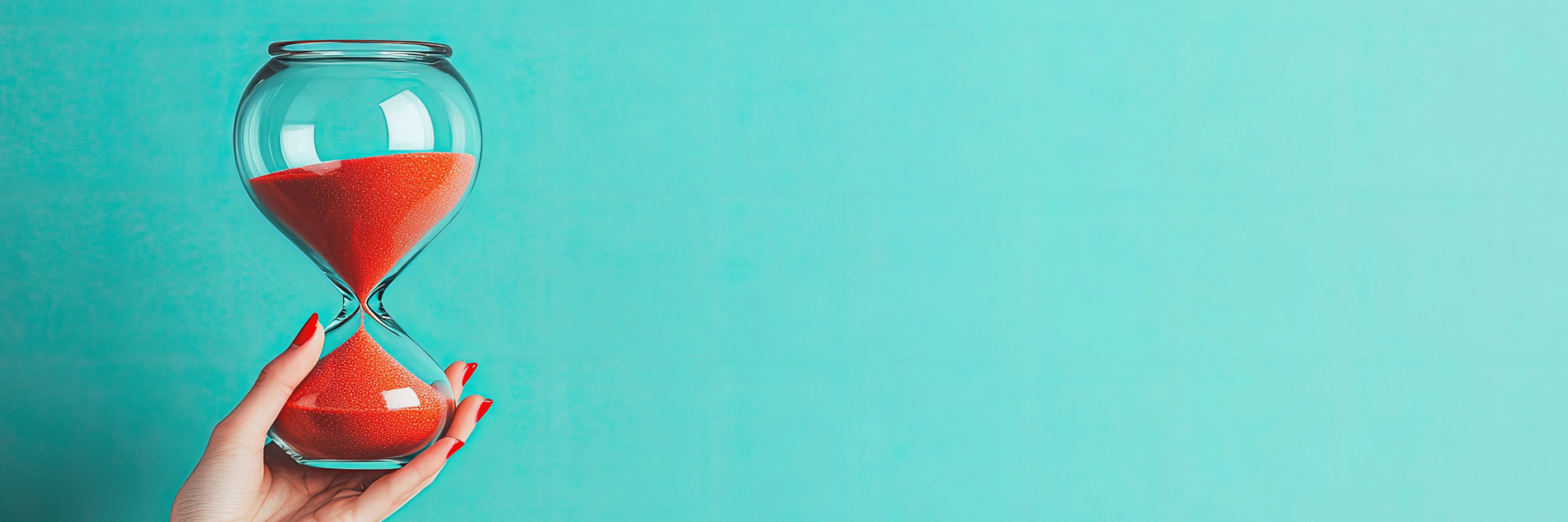 closeup-hand-holding-hourglass-with-red-sand-against-turquoise-background@2x